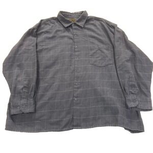 Bruno B Shirt Button Down 3X Big Mens Grey Windowpane Herringbone Italian Design